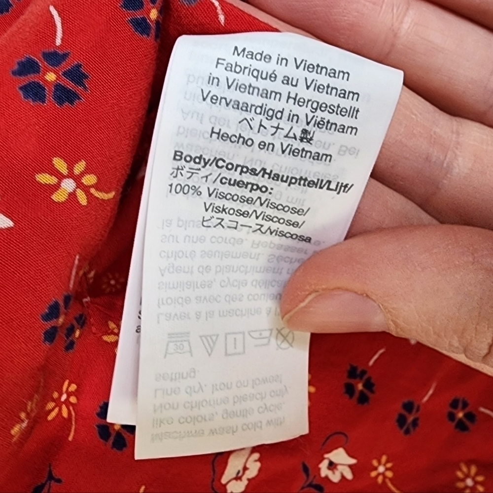 Madewell Prairie Floral Novel Tie-Front Top L - Picture 7 of 7